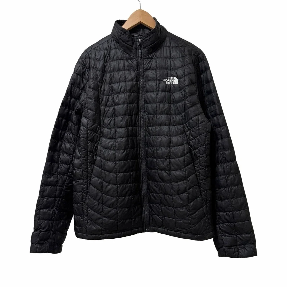 The North Face Mens Quilted Thermoball Eco Full Zip Puffer Jacket Size M‎ Black